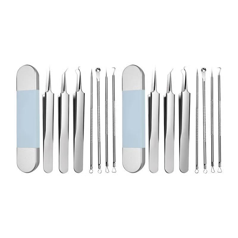Acssart Vireo Stainless Steel Blackhead Remover Tool Kit (3 Set of 7 Pcs)