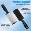 2pcs Dual-Sided Foot Files, Stainless Steel Callus Remover Foot Rasp Scrubber Professional Pedicure Tools for Hard & Dead Skin (Black) view 4