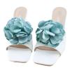 Bethynas Fabric Rose Flower Shoes Clips Lady Elegant High Heel Sandals Removable Floral Shoes Buckle Clips Charm Diy Shoes Decoration for Women (Light Cyan) view 1