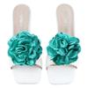 Bethynas Fabric Rose Flower Shoes Clips Lady Elegant High Heel Sandals Removable Floral Shoes Buckle Clips Charm Diy Shoes Decoration for Women (Teal) view 1