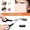 Eyebrow Scissors with Comb - 2025 New Stainless Steel Trimmer for Men & Women - Non-Slip Finger Grips, Precise Brow Shaping (Pink)(Black) view 3