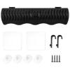 Black Wall Mounted Hair Extension Holder, Abs Plastic Hair Holder For Braiding, Wave Design Storage Box, Includes Screws, Hooks, And Stickers, Easy Setup view 1