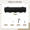 Black Wall Mounted Hair Extension Holder, Abs Plastic Hair Holder For Braiding, Wave Design Storage Box, Includes Screws, Hooks, And Stickers, Easy Setup view 3
