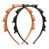 2 PCS Headband with Clips, Bangs Hairstyle Butterfly Clip Headband, Professional Weave Bangs Clip, Double Layer Toothed Hairband Braid Tool for Women Girls Hair Styling Accessories (Black & Brown) view 1