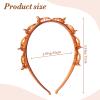 2 PCS Headband with Clips, Bangs Hairstyle Butterfly Clip Headband, Professional Weave Bangs Clip, Double Layer Toothed Hairband Braid Tool for Women Girls Hair Styling Accessories (Black & Brown) view 2