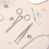 Mysora 9pcs Kit Stainless Steel Piercing Ball Grabber Tools/ 3mm Piercing Ball Screw Removal Tool/Reusable Bead Clamping Assistant Tool for Changing Jewelry&14g 16g 18g Piercings Taper Stretching Kit view 2
