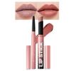 2Pcs 2 in 1 Matte Nude Lip Liner and Lipstick Combo Set for Women,Lipstick Stain Lip Liner for Daily & Party Long Lasting Waterproof Smudge Proof 24 Hour Full Coverage Vegan Lip Makeup Kit view 1