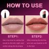 2Pcs 2 in 1 Matte Nude Lip Liner and Lipstick Combo Set for Women,Lipstick Stain Lip Liner for Daily & Party Long Lasting Waterproof Smudge Proof 24 Hour Full Coverage Vegan Lip Makeup Kit view 3