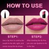 2Pcs 2 in 1 Matte Light Purple Lip Liner and Lipstick Combo Set for Women,Lipstick Stain Lip Liner for Daily & Party Long Lasting Waterproof Smudge Proof 24 Hour Full Coverage Vegan Lip Makeup Kit view 3