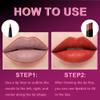 2Pcs 2 in 1 Matte Red Lip Liner and Lipstick Combo Set for Women,Lipstick Stain Lip Liner for Daily & Party Long Lasting Waterproof Smudge Proof 24 Hour Full Coverage Vegan Lip Makeup Kit view 3