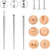 SLVIEKAE 12G 14G 16G 18G 20G Piercing Taper with Piercing Taper Ball Grabber Tool for Ear Nose Lip Changing Jewelry (18G Piercing Tapers + Ball Grabber Tool) view 2