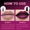 2Pcs 2 in 1 Matte Dark Purple Lip Liner and Lipstick Combo Set for Women,Lipstick Stain Lip Liner for Daily & Party Long Lasting Waterproof Smudge Proof 24 Hour Full Coverage Vegan Lip Makeup Kit view 3