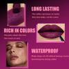 2Pcs 2 in 1 Matte Dark Purple Lip Liner and Lipstick Combo Set for Women,Lipstick Stain Lip Liner for Daily & Party Long Lasting Waterproof Smudge Proof 24 Hour Full Coverage Vegan Lip Makeup Kit view 4