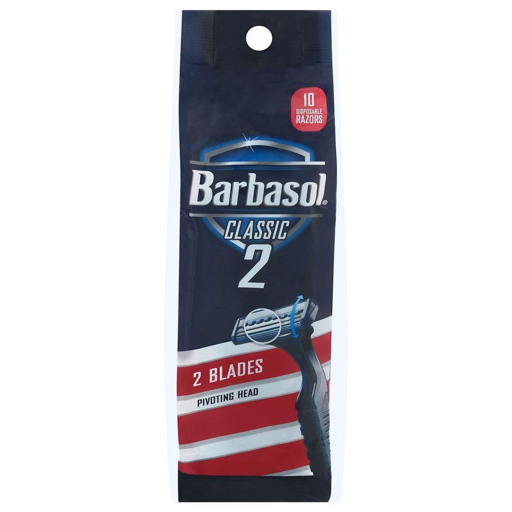 Barbasol, Classic 2 Disposable Razors 2 Blades Pivoting Heads, 10 Count