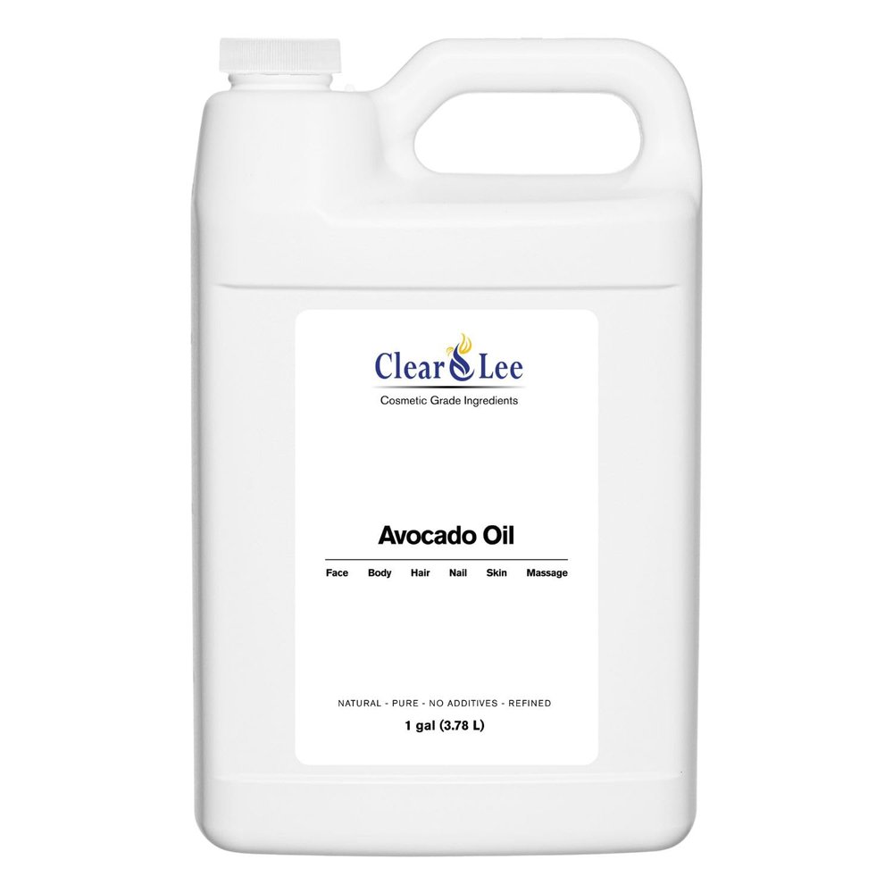ClearLee Avocado Oil - Cosmetic Grade Natural & Pure Oil for Massage, Body, Hair, Skin, Face, Nail, Spa, Aromatherapy Carrier for Essential Oils, Soap Making, Serums & more (1gal)