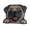 Novelty Pug Hair Clips,Acetate Claw Clips,Big Animal Hair Clips for Women,Dog Claw Clips for Girls of all Ages (pug) view 1