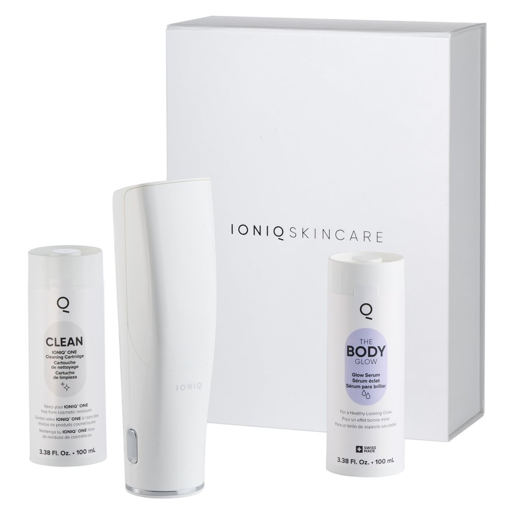 Ioniq One Sprayer Kit with 1 Body Glow Cartridge, Quick and Streak-Free w/Magnetic Skin Technology, 360-Coverage, Natural Looking Self Tanner