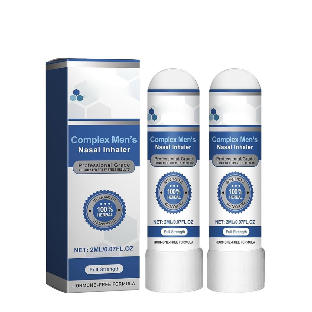 Nasal Inhaler, Menstick Complex Mens Nasal Inhaler Stick, Male Prostate Care Inhaler (2pcs)