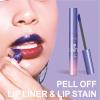 Dulele 3PCS Peel Off Lip Liner Stain, Peel Off Lip Stain Tattoo, Nude Pink Matte Finish Lip Gloss for All Skin Types view 2