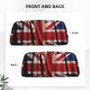 FZQVSLCM Pencil Case Leather Pen Bags Travel Makeup Bag British flag on black background Toiletry Bag Portable Cosmetic Bags Coin Purse view 2