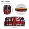FZQVSLCM Pencil Case Leather Pen Bags Travel Makeup Bag British flag on black background Toiletry Bag Portable Cosmetic Bags Coin Purse view 3
