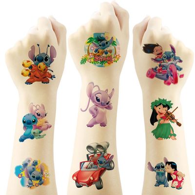 20pcs Stitch Temporary Tattoos for Kids, Lilo Stitch Birthday Party Favors, Cute Cartoon Decoration Sticker Gifts for Girl Boys Home Activity Class Prizes Carnival Christmas Rewards