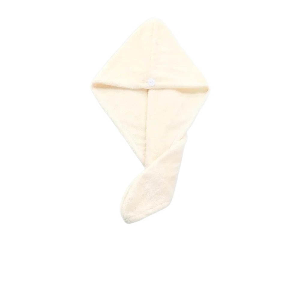 ADETSES Hair Towel Wrap Fast Dry Hair Towel Super Absorbent Microfiber Coral Velvet Hair Drying Towel Quick Dry Hair Turban(White)