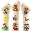 20pcs Mario Temporary Tattoos for Kids, Birthday Party Favors, Cute Cartoon Decoration Sticker Gifts for Girl Boys Home Activity Class Prizes Carnival Christmas Rewards (Mario) view 1