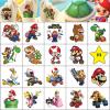 20pcs Mario Temporary Tattoos for Kids, Birthday Party Favors, Cute Cartoon Decoration Sticker Gifts for Girl Boys Home Activity Class Prizes Carnival Christmas Rewards (Mario) view 2