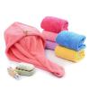 ADETSES Hair Towel Wrap Fast Dry Hair Towel Super Absorbent Microfiber Coral Velvet Hair Drying Towel Quick Dry Hair Turban(Purple) view 3