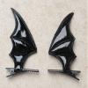 SOWAKA 2 Pair Bat Wings Hair Clips for Halloween Red Black Horror Devil Goth Ear Hairpins Hair Barrettes Accessories for Women Adults Cosplay Props Party Costume (Red and Black) view 3