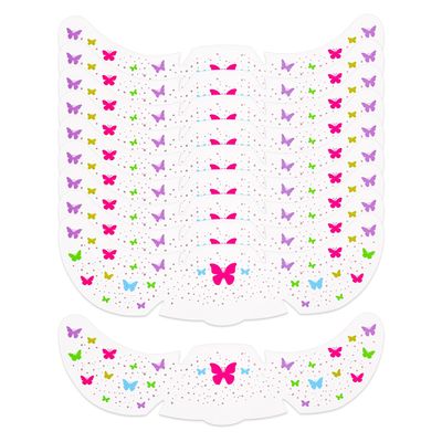 10pcs Pride Freckles Face Tattoos, Holographic Rainbow Butterfly Glitter Sparkle Temporary Stickers Waterproof Speckles Makeup Patches for Pride Parade Rave Festival Party Accessories