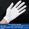 DFWZMQTG White Cotton Gloves for Dry Hands Moisturizing Serving Eczema Inspection Gloves Washable Stretch Fabric Gloves view 3