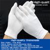 DFWZMQTG White Cotton Gloves for Dry Hands Moisturizing Serving Eczema Inspection Gloves Washable Stretch Fabric Gloves view 4