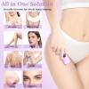 4-in-1 Bikini Trimmer for Women, 12,000 RPM Painless Electric Shaver for Women Pubic Hair Removal, IPX7 Waterproof with LED Light, Cordless Body Hair Trimmer for Bikini Area, Face, Arms & Legs view 2
