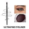 Angled Eyeliner Brush Set - 2PCS Precision Ultral Thin Angle Eye Liner Brushes Fine Point with Flat Bristles for Brow Powder, Smooth Gel, Cream, or Liquid for Creating Sharp Lines, Detailed Eye Looks view 3