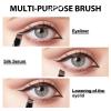 Angled Eyeliner Brush Set - 2PCS Precision Ultral Thin Angle Eye Liner Brushes Fine Point with Flat Bristles for Brow Powder, Smooth Gel, Cream, or Liquid for Creating Sharp Lines, Detailed Eye Looks view 4