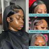 10 Inch Bob Wig Human Hair 13x4 HD Lace Front Wigs Pre Plucked Short Bob Wig Lace Frontal Wigs for Black Women, Short Straight Glueless Human Hair Wig with Elastic Band, 180% Density, Natural Black view 4