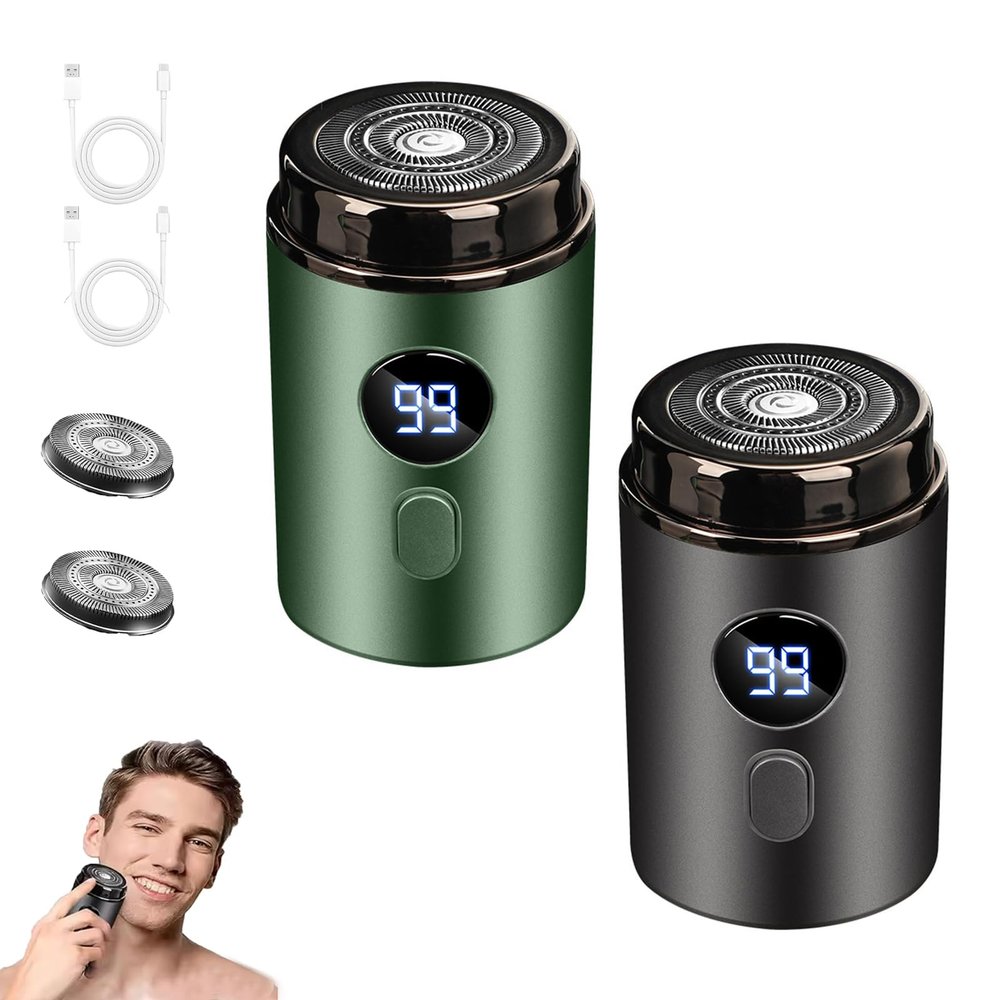 Pocket Shaver USB Mini Shavers for Men, Portable Electric Foil Shaver Men, Mini Razor Rechargeable Waterproof Trimmer for Face Hair for Travel, Home, Business Use (Mix)