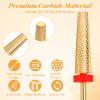 5 in 1 Drill Bit, Professional Drill Bits Nail Tech Safe Reliable Electric Nail Drills Bits for Electric Manicure Drills Machine Acrylic Nails Cuticle Gel Polishing view 3