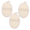 Didiseaon 3pcs Exfoliating Body Scrub Loofah Sponge Pads for Shower Bath Oval Ergonomic Design for Deep Cleansing and Smooth Skin Debris Removal and Circulation view 1