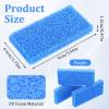 100 Pcs Disposable Pumice Stone for Feet Bulk Foot Scrubber Dead Skin Pedicure Scrubber Exfoliator Pumice Sponge for Feet Heel Cuticle Callus Remover Bath, Spa, 3.54 x 1.77 x 0.47 Inch(Blue) view 2