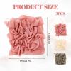3 PCS Soap Bar Loofah,2 in 1 Bar Soap Loofah Pouch,Can Hold Soap,Effective Exfoliation,for Bathing (Khaki+ Beige+ Pink) view 2