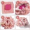 3 PCS Soap Bar Loofah,2 in 1 Bar Soap Loofah Pouch,Can Hold Soap,Effective Exfoliation,for Bathing (Khaki + Coffee + Pink) view 3