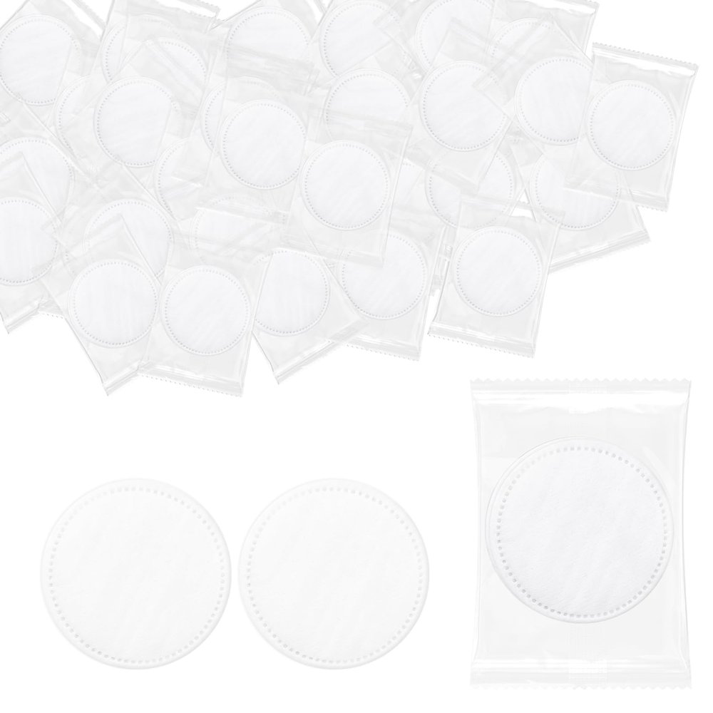 Individually Wrapped Cotton Rounds, Circular Cotton Pads, Individually Packaged, Easy to Carry, Suitable for Travel, Hotels, Business Trips, Camping (2 pcs/Set, 100 Set, in Total 200 pcs)