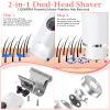 4-in-1 Bikini Trimmer for Women, 12,000 RPM Painless Electric Shaver with LED Light for Women Pubic Hair Removal, Dual Head Women's Trimmer for Underarms, Face & Legs, IPX7 Waterproof Wet & Dry Use view 3