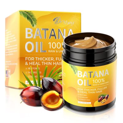 Batana Oil - Organic Batana Hair Conditioner Restores Damaged Thin Hair & Scalp, Raw Batana Oil Paste Hair Mask for Hair Growth Suitable for Women & Men Prevents Loss Dry Fits All Hair Type (4oz)