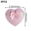 5 Pcs Cute Powder Puff, Heart Cushion Makeup Powder Puff, Soft Bow Sponges Cushion Makeup Sponge, Face Powder Puffs for Women view 3