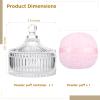 2 Pcs Glass Powder Puff Set, Decorative Jars With Lids, Ideal For Body Powder Application view 2