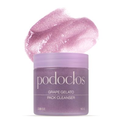 PODOCLOS Grape Gelato Pack Cleanser | Face & Body Exfoliating Cleanser, Gentle on Skin, Tough on Dead Cells, Plant-Based Scrub, Honey Cica & Grape Extracts, Korean Skin Care | 3.88 oz